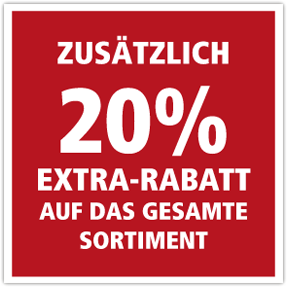 20 Prozent Zusatzrabatt